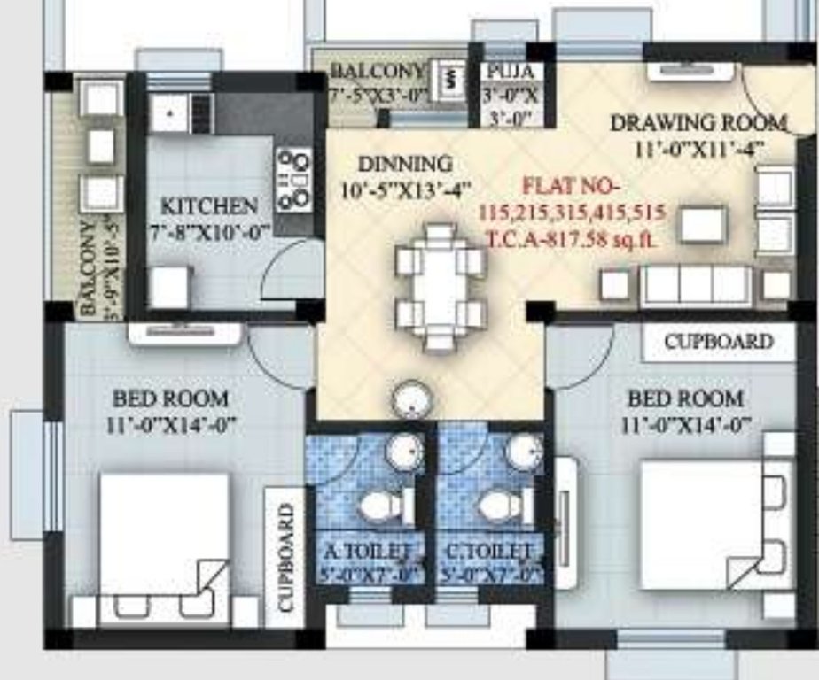 sri sampurna aqua Floor Plan Floor Plan