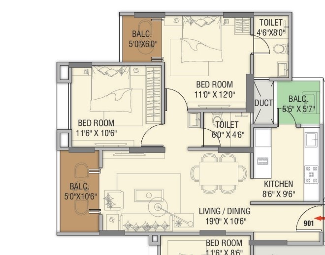Floor Plan mindspace residency phase 1 Floor Plan Floor Plan