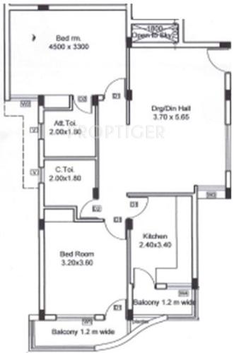 Amrit Pebble Bay Phase 1 (2BHK+2T (753 sq ft) 753 sq ft)