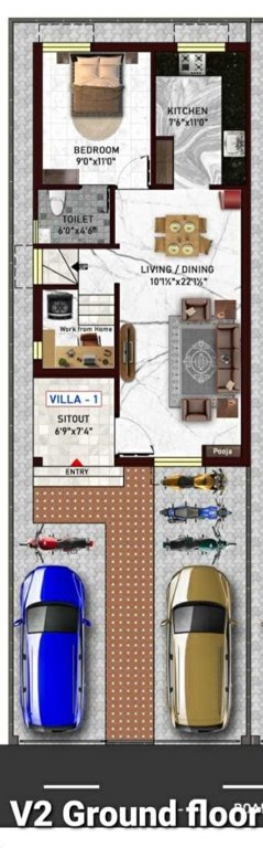  luxurivillae Floor Plan Ground Floor Plan