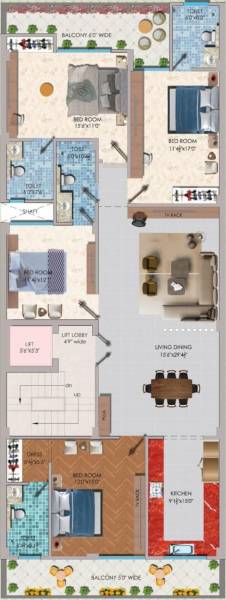  premium-floors-225-sqyd Floor Plan Floor Plan