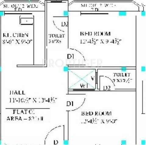 Gee Gold Mine (2BHK+2T (889 sq ft) 889 sq ft)