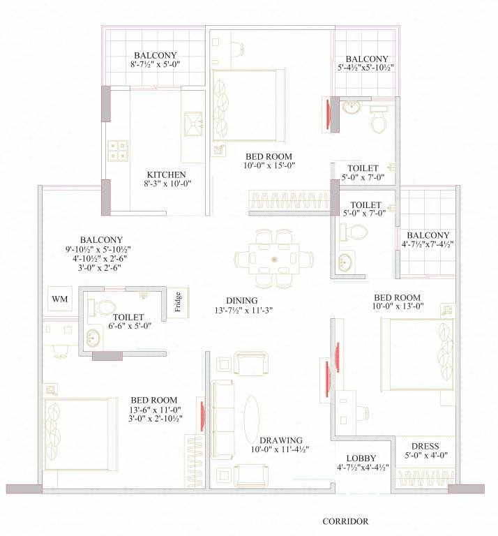  gulmohar heights Floor Plan Floor Plan