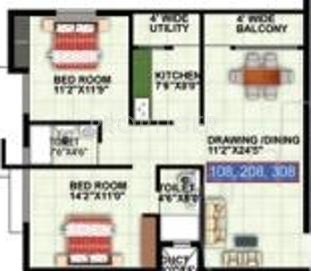 Swastik Enclave (2BHK+2T (1,292 sq ft) 1292 sq ft)