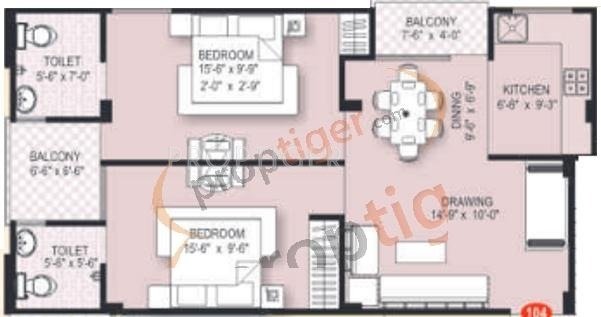 Swastik Enclave (2BHK+2T (1,292 sq ft) 1292 sq ft)