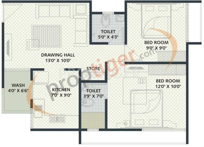 Swastik Enclave (2BHK+2T (1,292 sq ft) 1292 sq ft)