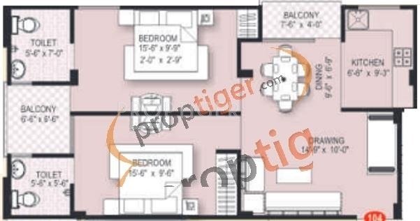 Swastik Enclave (2BHK+2T (1,292 sq ft) 1292 sq ft)