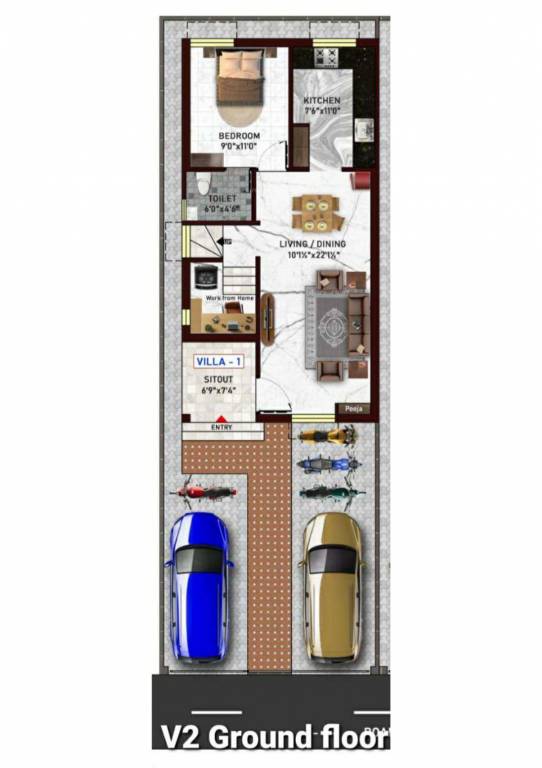  luxurivillae Floor Plan Ground Floor Plan