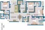 Floor Plan (4BHK+4T) Bhawna Housing Estate Apartment Floor Plan (4BHK+4T)