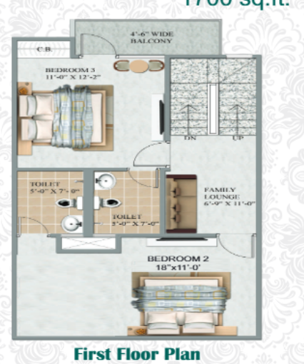  aroma-villas-2 Floor Plan First Floor Plan