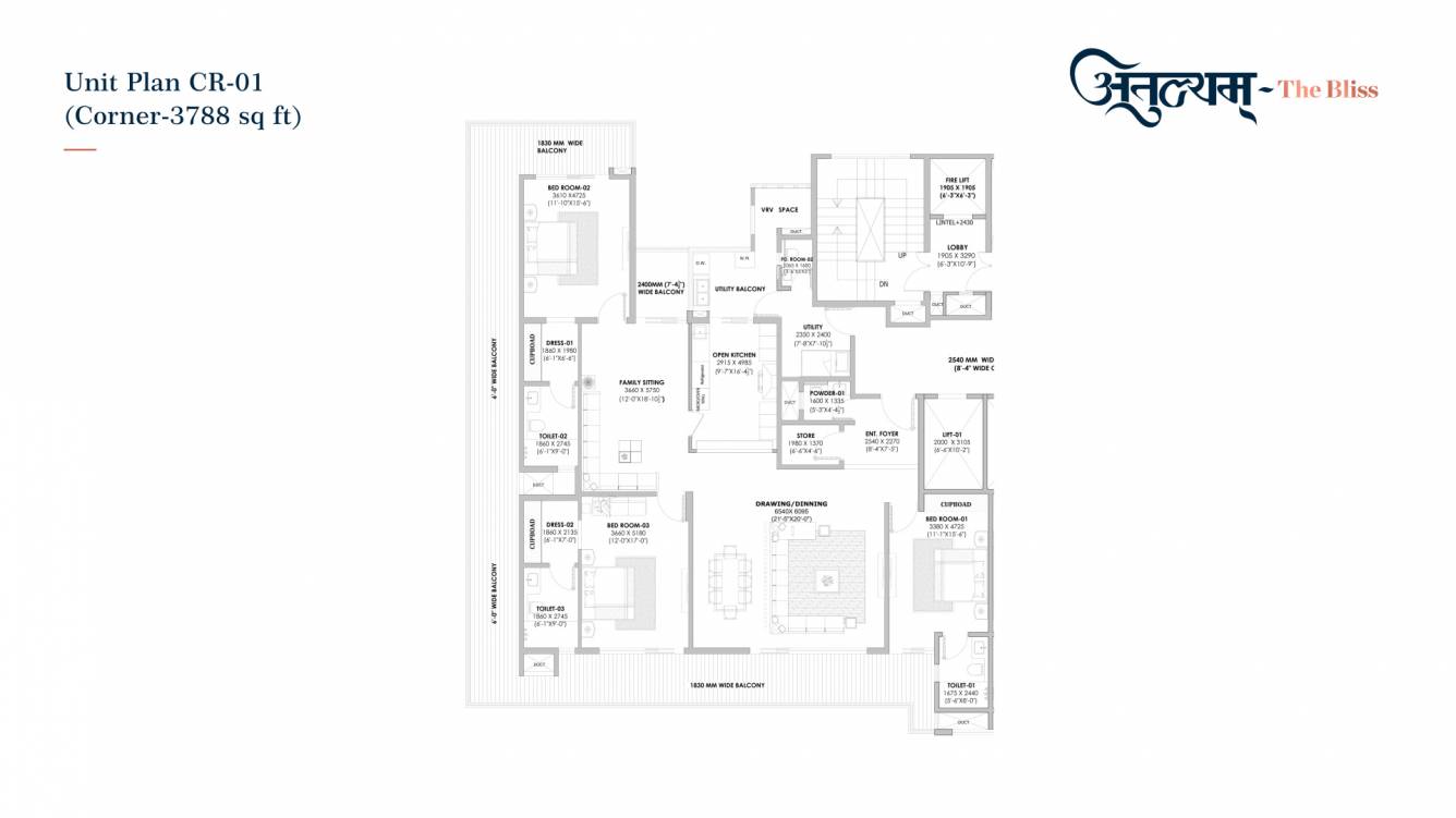 Floor Plan atulyam the bliss Floor Plan Floor Plan