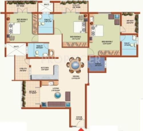 Nilay Begur Heights (3BHK+3T (1,840 sq ft) 1840 sq ft)