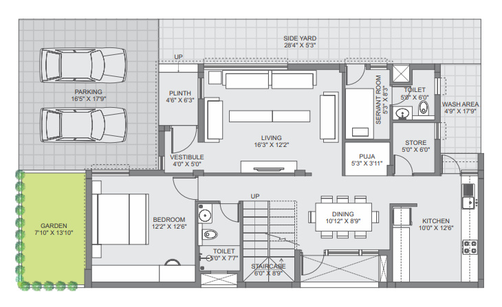 aurum villas Floor Plan Ground Floor Plan