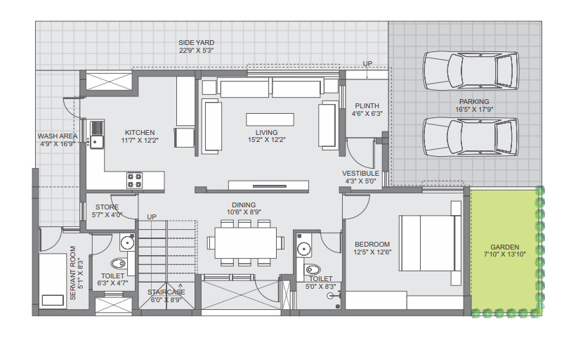 aurum villas Floor Plan Ground Floor Plan