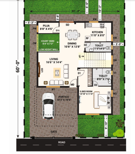  bhu sattva Floor Plan Ground Floor Plan