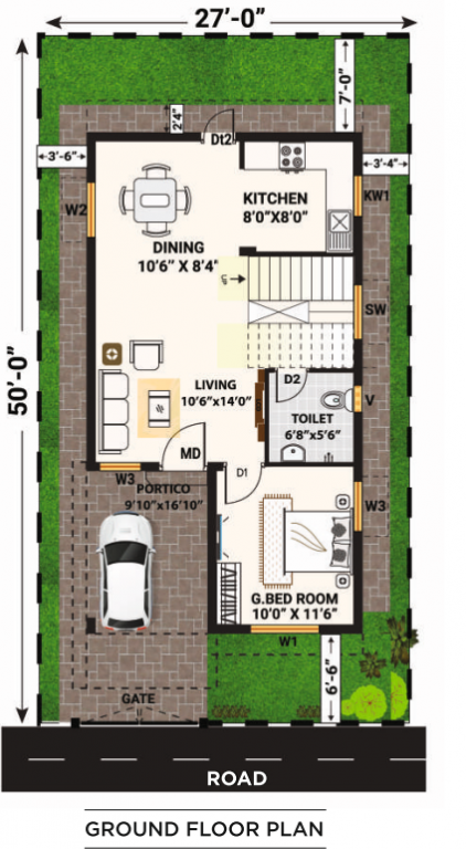  bhu satva Floor Plan Ground Floor Plan