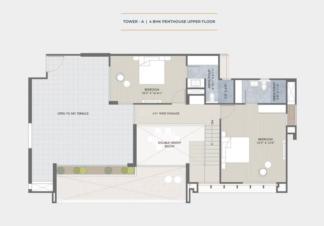  fortune prime Floor Plan Upper Level Duplex Plan