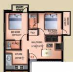 GK Silver Spring (2BHK+2T (842 sq ft) 842 sq ft)
