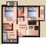 GK Silver Spring (2BHK+2T (950 sq ft) 950 sq ft)