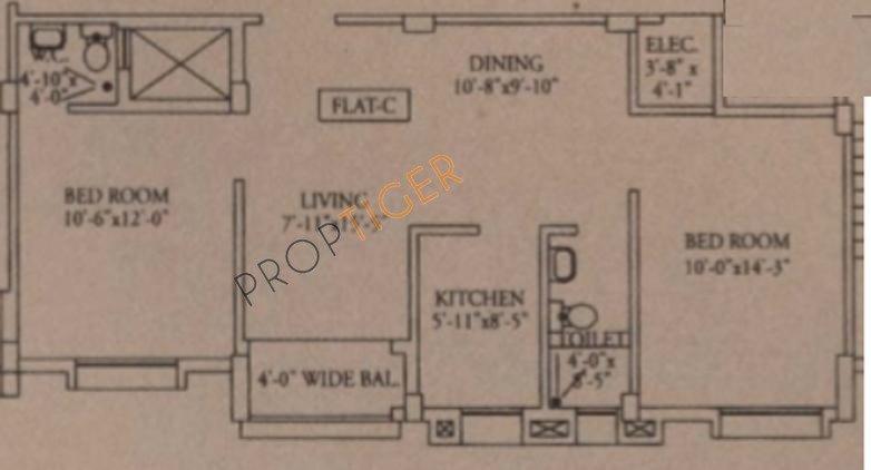 Pasari Roopkatha (2BHK+2T (918 sq ft) 918 sq ft)