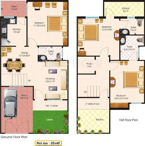 Fortune Tulip Greens (3BHK+3T (1,520 sq ft) + Pooja Room 1520 sq ft) Fortune Tulip Greens (3BHK+3T (1,520 sq ft) + Pooja Room 1520 sq ft)