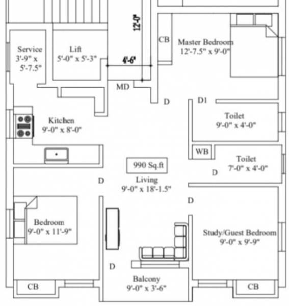  bhuvana-flats Floor Plan Floor Plan