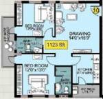 Shanta Padmanabha Residency (2BHK+2T (1,123 sq ft) 1123 sq ft)