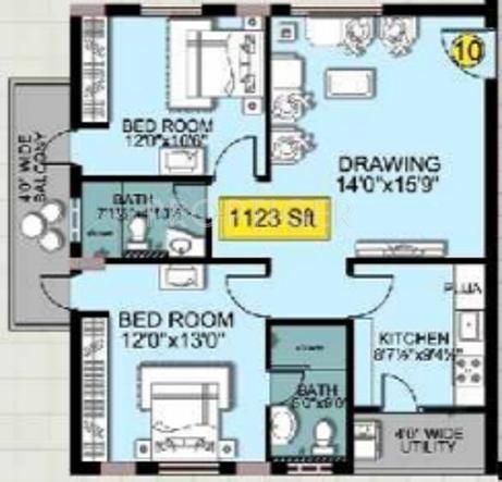 Shanta Padmanabha Residency (2BHK+2T (1,123 sq ft) 1123 sq ft) Shanta Padmanabha Residency (2BHK+2T (1,123 sq ft) 1123 sq ft)