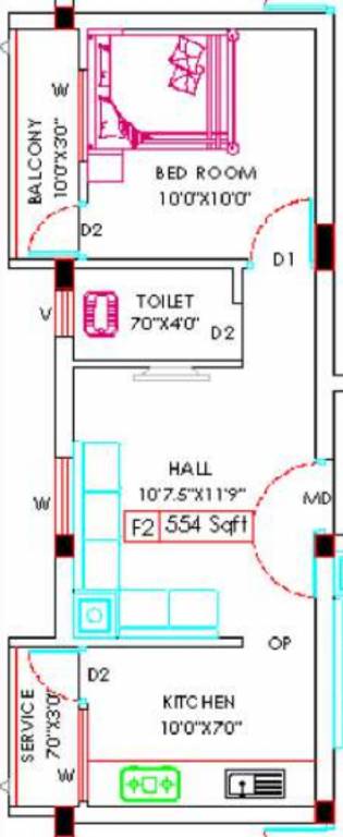  kandha guru flats Floor Plan Floor Plan