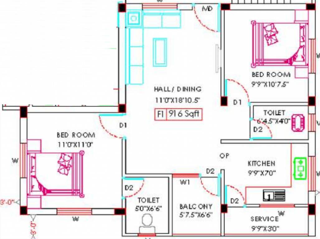  kandha guru flats Floor Plan Floor Plan