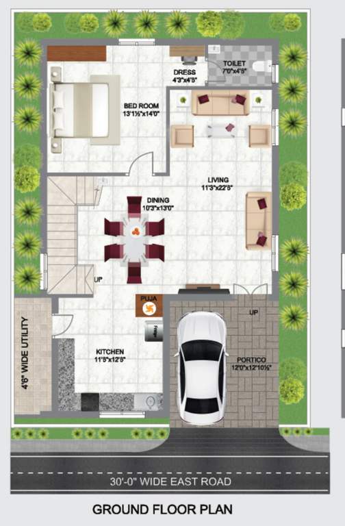  vaarahi praveens hynora Floor Plan Ground Floor Plan