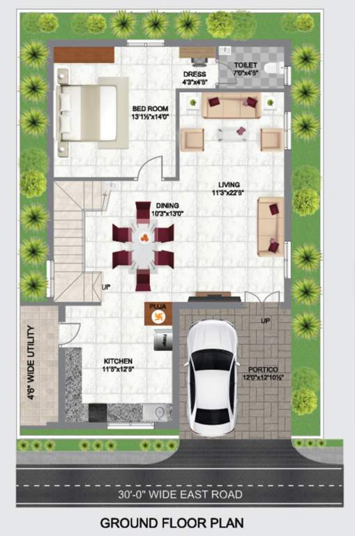  vaarahi praveens hynora Floor Plan Ground Floor Plan