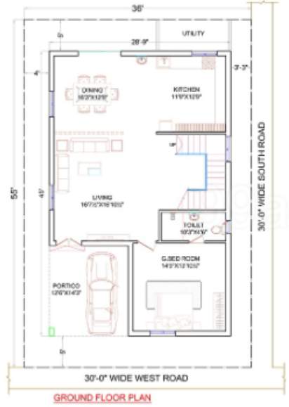  vaarahi praveens hynora Floor Plan Ground Floor Plan
