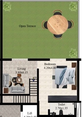  ferns residency Floor Plan Upper Level Duplex Plan