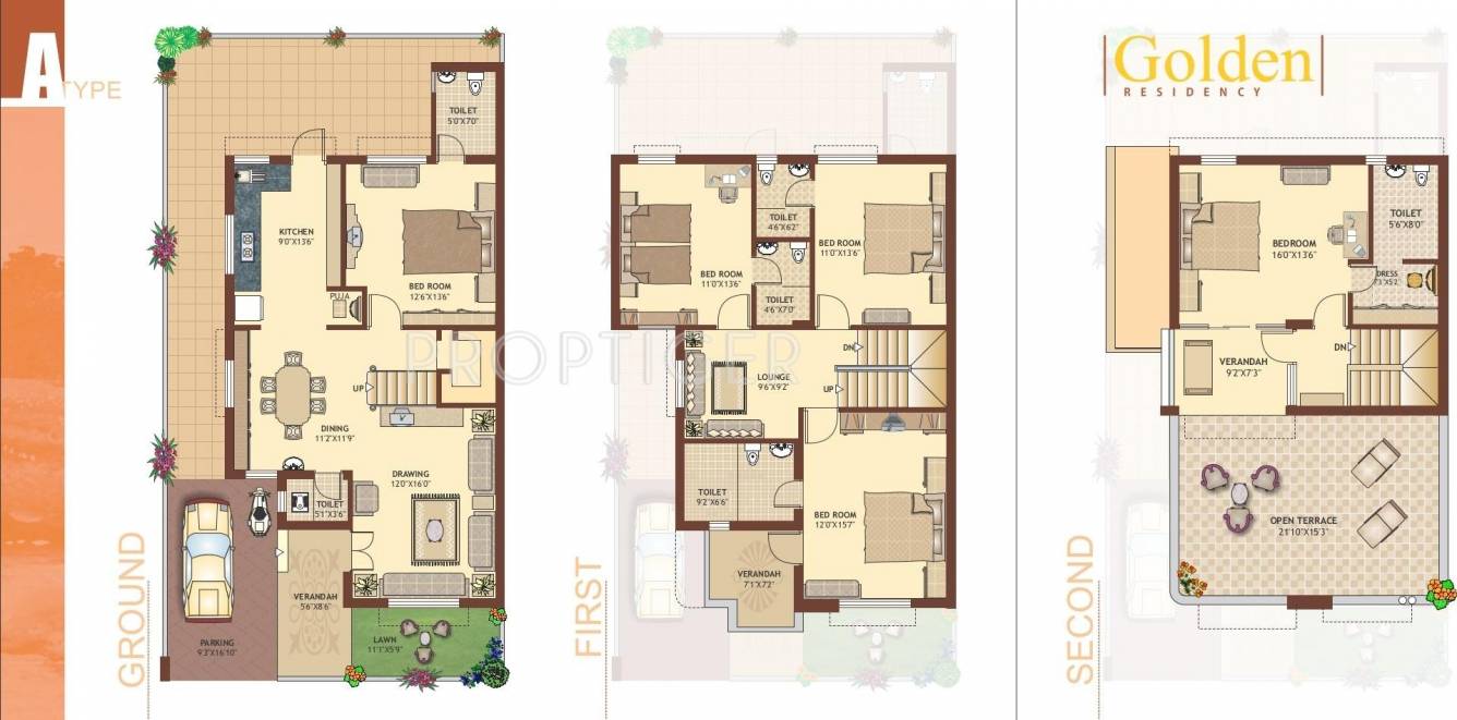 Rashmi Engicon Golden Residency Floor Plan (5BHK+5T)