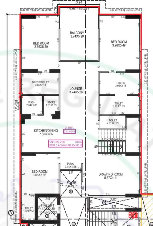  status luxe Floor Plan Lower Level Penthouse Plan