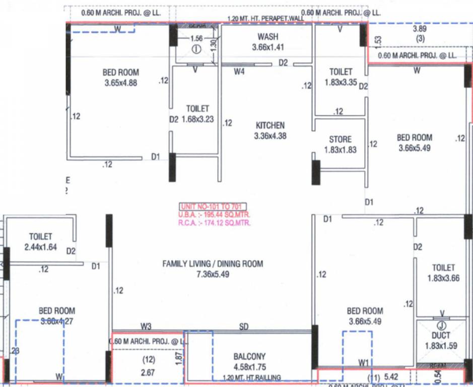  karnavati riverside block efg Floor Plan Floor Plan