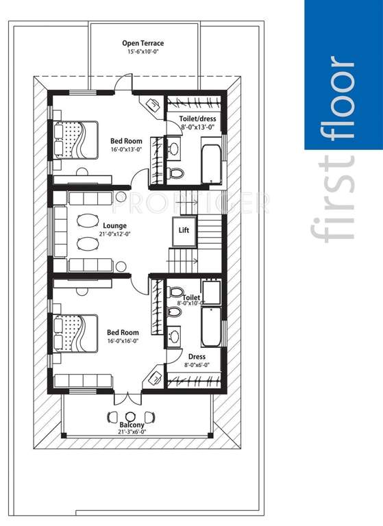 Shivam Builders Pvt Ltd Rajvi Sapphire Floor Plan (5BHK+5T + Servant Room)
