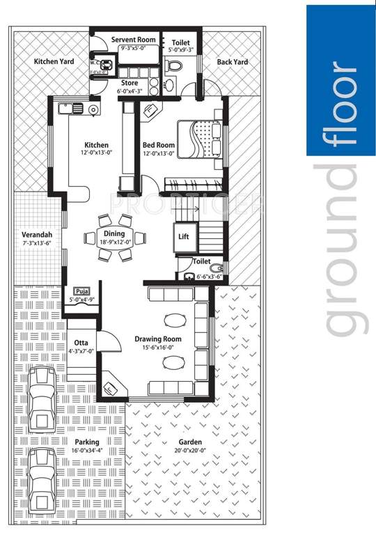 Shivam Builders Pvt Ltd Rajvi Sapphire Floor Plan (5BHK+5T + Servant Room)