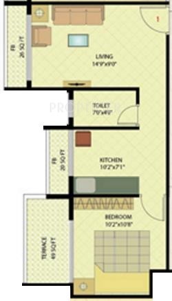 Mango Mango 24 (1BHK+1T (665 sq ft) 665 sq ft)
