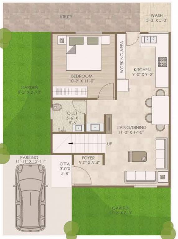  villa 126 Floor Plan Ground Floor Plan