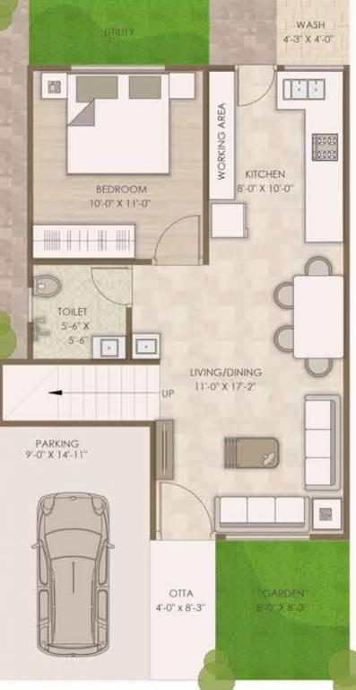  villa 126 Floor Plan Ground Floor Plan