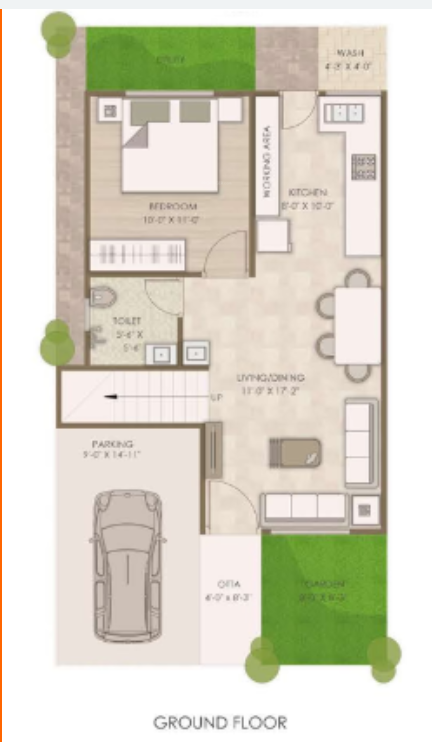  villa 126 Floor Plan Ground Floor Plan