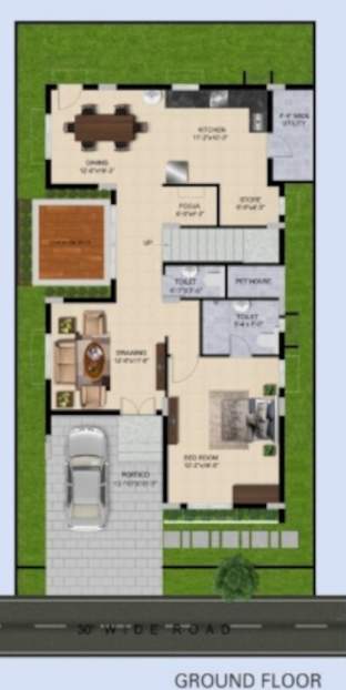  krystal villas Floor Plan Ground Floor Plan