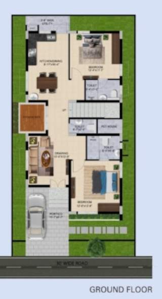  krystal villas Floor Plan Ground Floor Plan