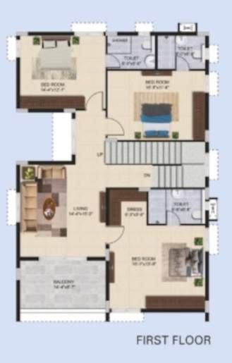  krystal villas Floor Plan First Floor Plan