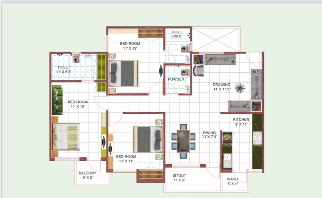  aashima anupama city phase 1 Floor Plan Floor Plan