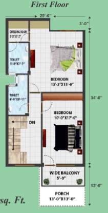  eco city villas Floor Plan First Floor Plan