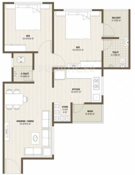 Maruti V (2BHK+2T (1,107 sq ft) 1107 sq ft) Maruti V (2BHK+2T (1,107 sq ft) 1107 sq ft)