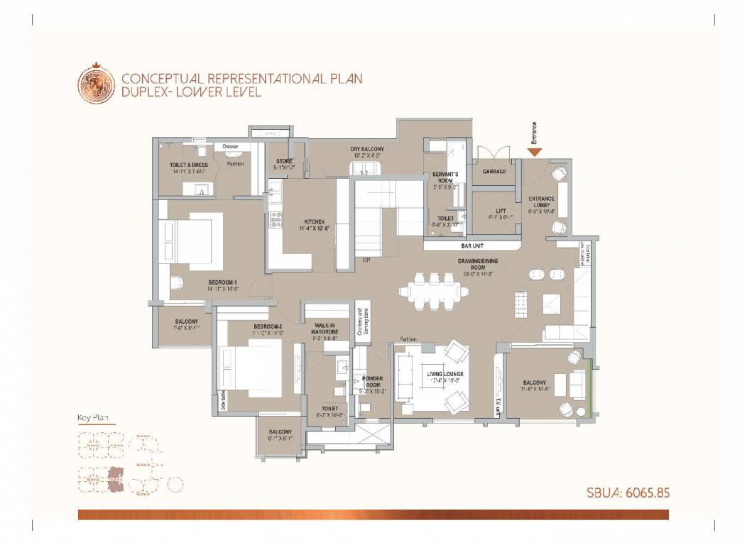  mansion royale Floor Plan Lower Level Duplex Plan